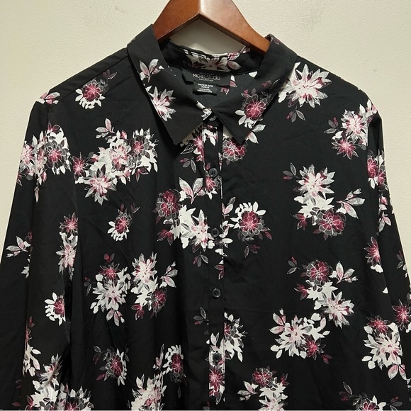 Addition Elle Michel Studio Lightweight Buttondown Floral MIDI Dress Size 20 - Picture 3 of 11